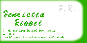 henrietta rippel business card